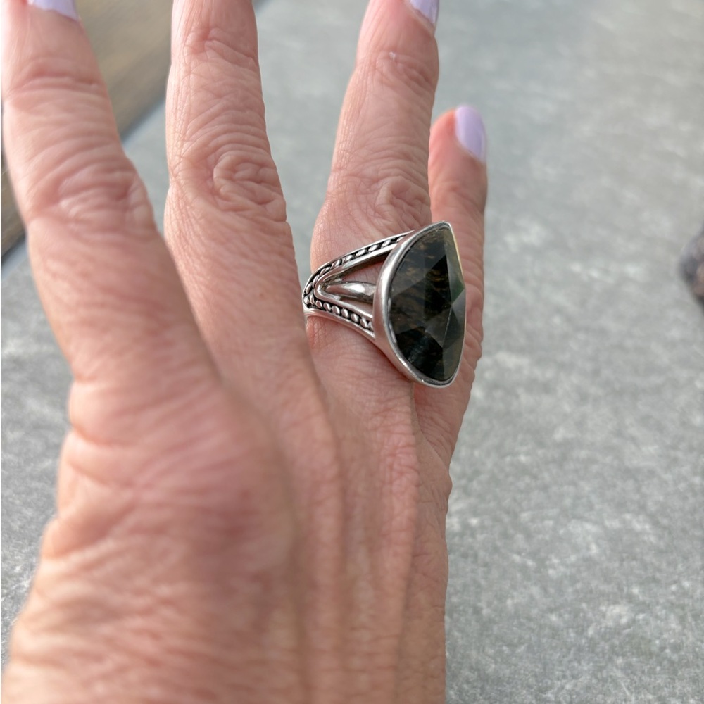Barse 925 Sterling Silver tigers eye ring - Picture 3 of 8